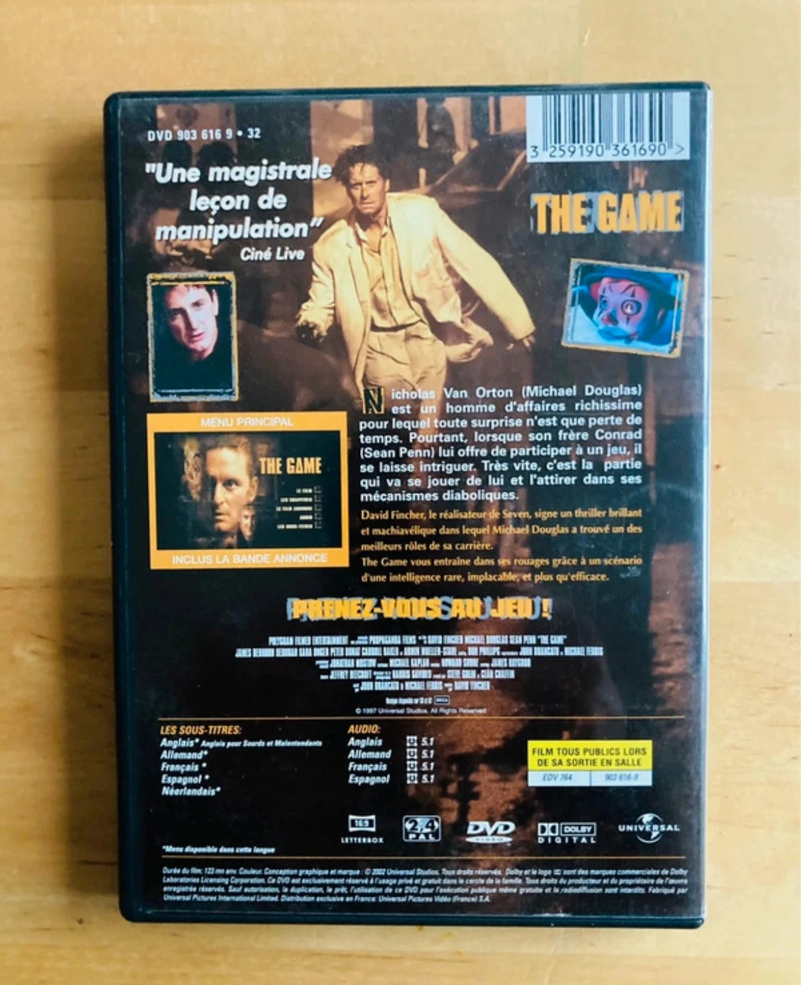 DVD The Game van David Fincher. – photo 3